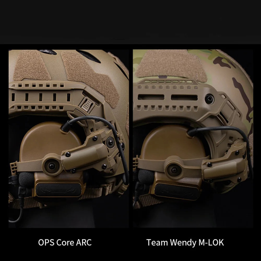 VULPO Tactical Helmet Headset Rail Mount Headset Bracket Adapter For Comtac III/C Series Headset Fit OPS Core ARC  Helmet