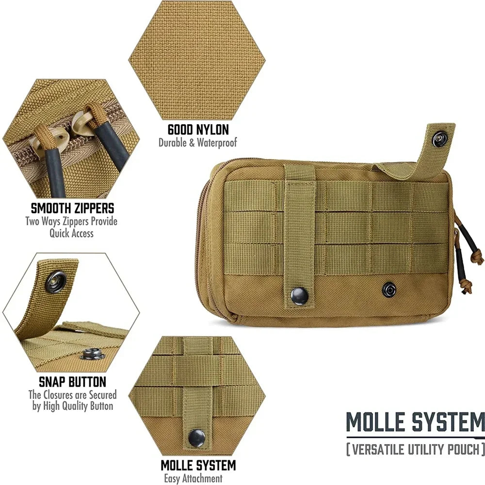 Tactical Molle Camping Medical Mobile Phone Bag Holder Practical Tool Bag Edc Pouch Hunting Accessories