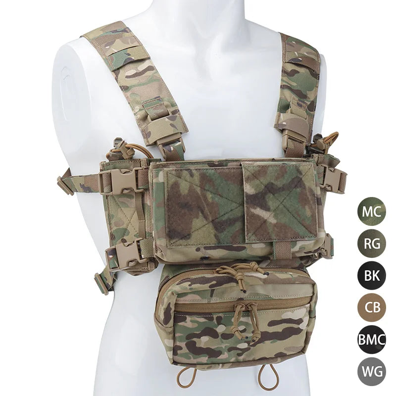 MK4 Modular Chest Rig 500D Nylon H Harness MOLLE Platform 5.56 9mm M4 AK Magazine Insert Hunting Airsoft Paintball Gear