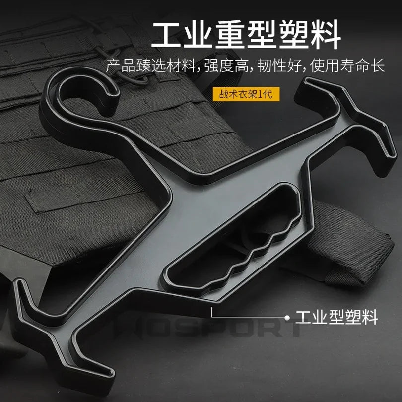 Multi Functional Tactical Vest Display Hanger, Thickened Military Fan Outdoor Hanger Oversized Load-bearing Tactical Hanger
