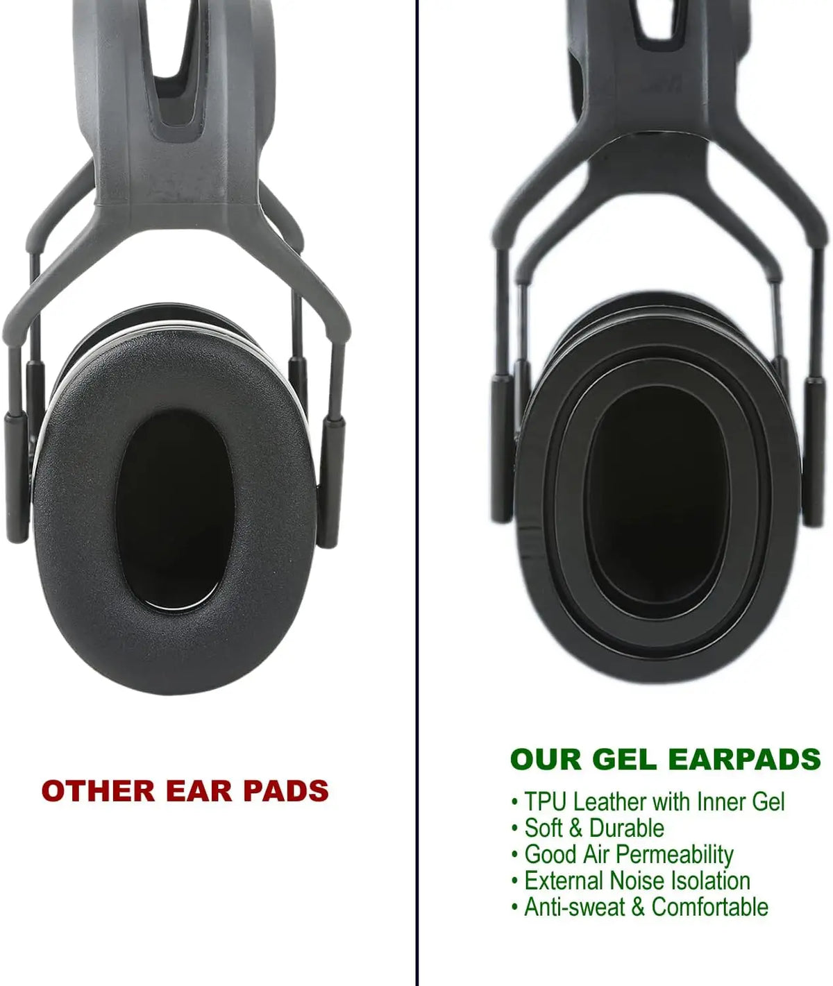Replacement Ear Pads for Walkers Razor/Howard Leight/3M Peltor Hearing Protection Headset Cushions Earcups Replacement Ear Pad