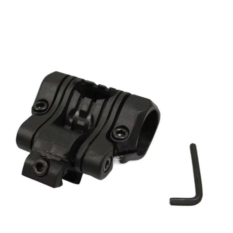 Tactical Helmet Mount for Flashlight with Rotating Rail Adapter Compatible with FAST Five-Stage Flashlight Clip Helmet
