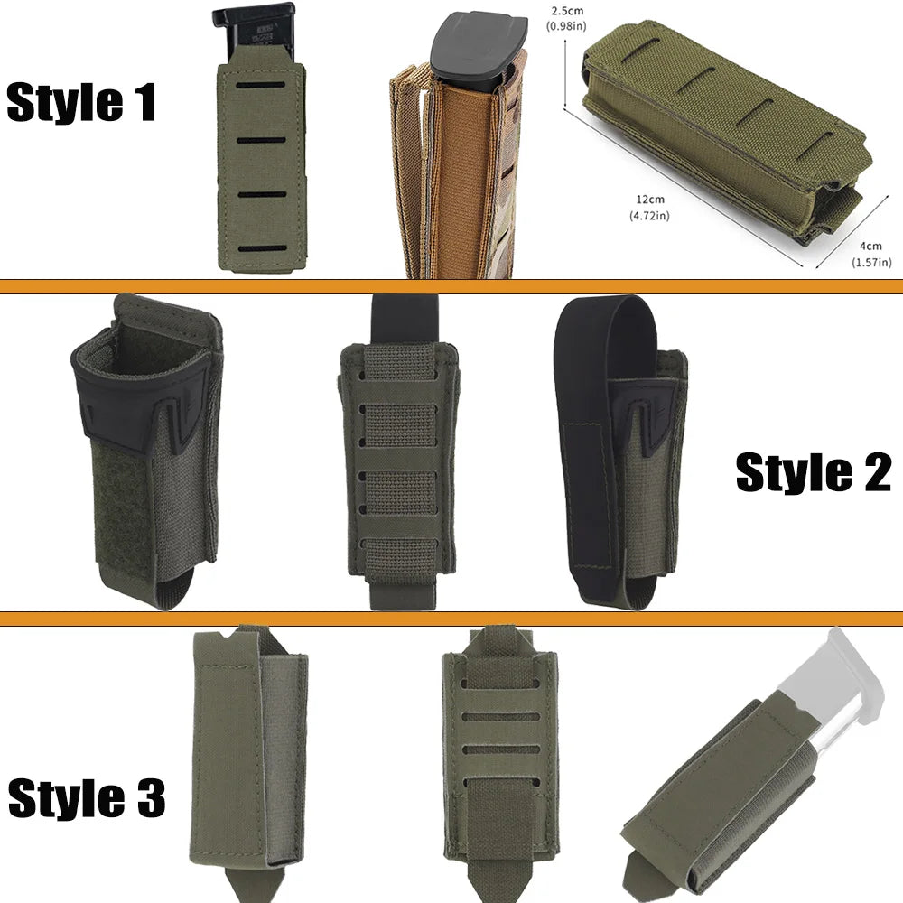 OPHIDIANTAC 5.56/7.62/9mm/AR15/M4 Mag Bag Molle System Lightweight Storage Bag Waistcoat Accessory Pack for hunting gear