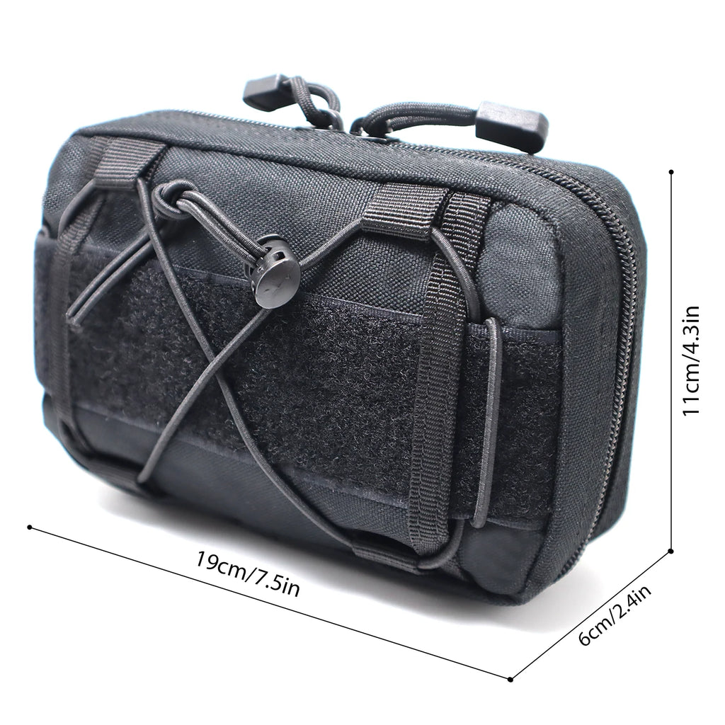 Tactical Molle Horizontal Admin Pouch Compact 1000D Utility EDC Tool Bag