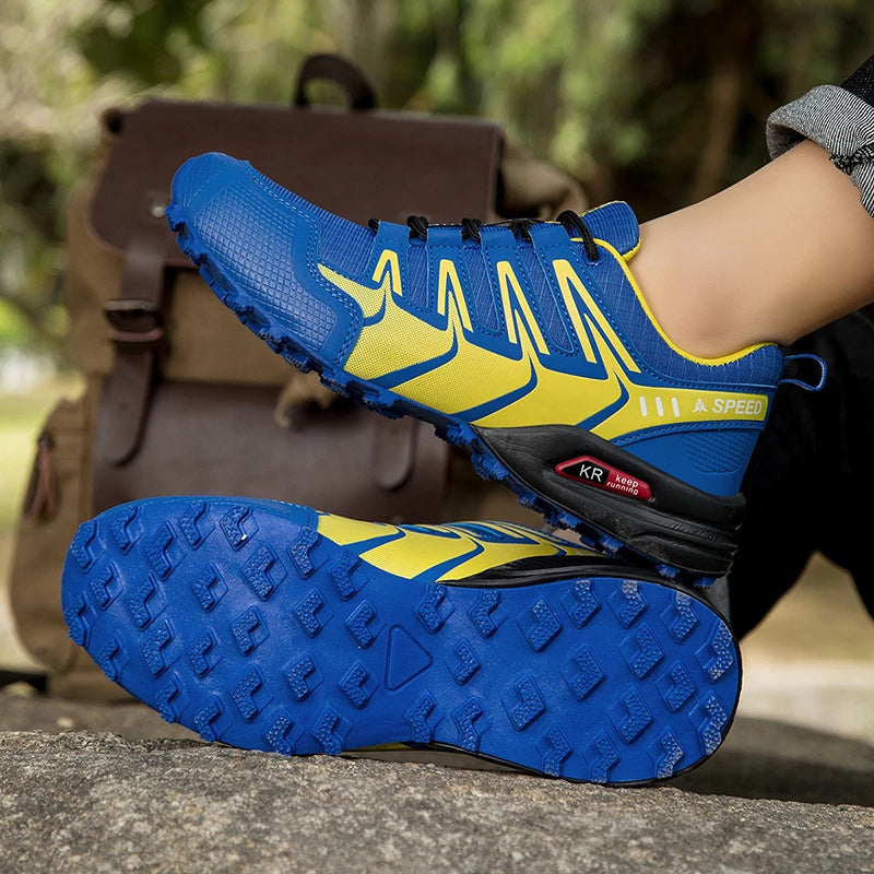 New Men's Waterproof Hiking Shoes Outdoor Sports Shoes Lace-up Hiking Shoes Non-Slip Tactical Hunting Shoes Men's Cycling Shoes