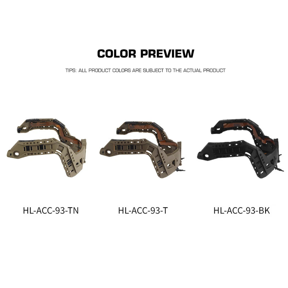 Tactical Helmet Side Guide Rail Modular ARC Mount Rail for Fast High Cut Helmet Signal light/Flashlight/IR Lights Power System