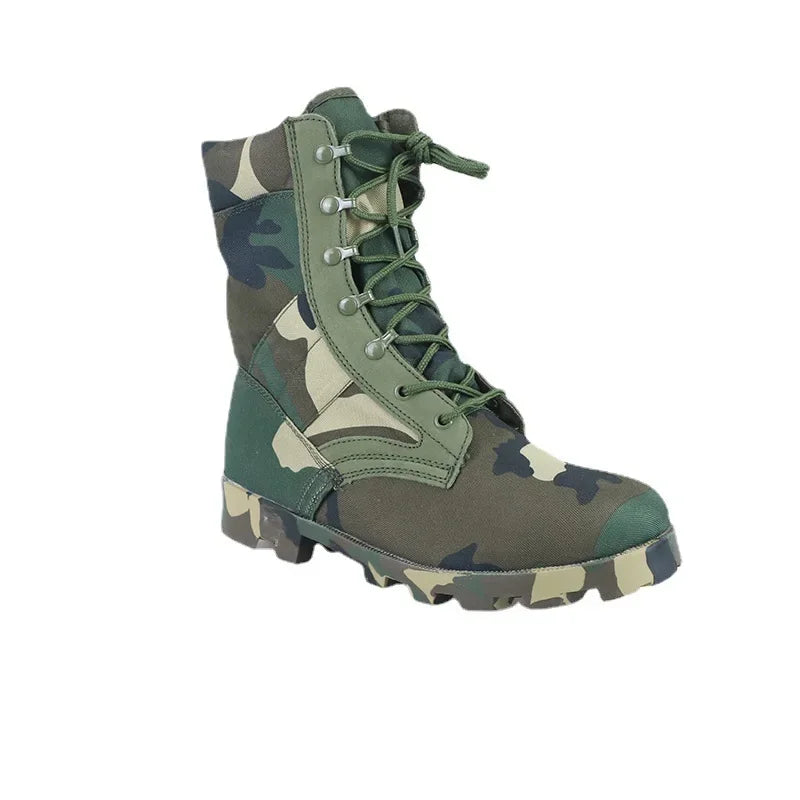 original Tactical Boots Men High-Top Army Shoes Outdoor Shock-Absorbing Hard-Soled High-Waist Hiking Botas