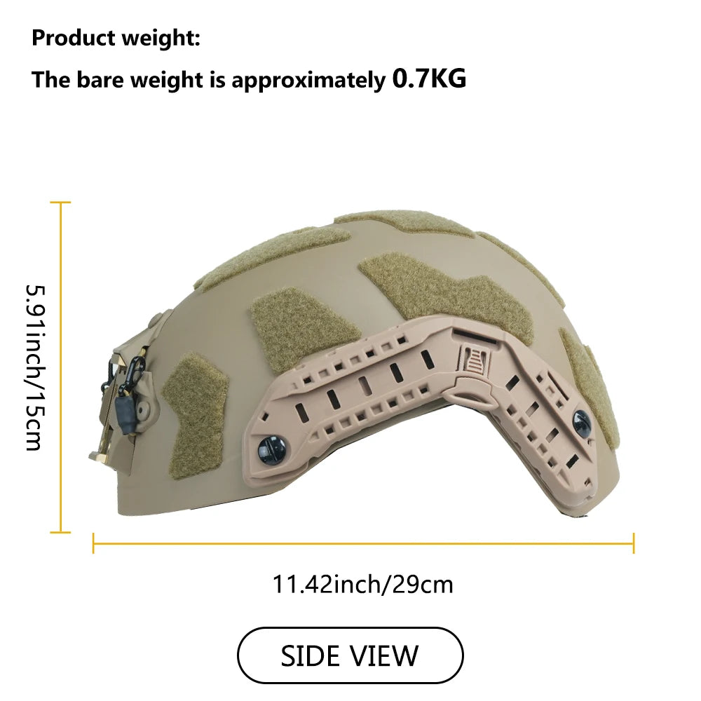 BOOIU FAST Tactical Helmet MH Wendy Suspension Lightweight ABS Airsoft Paintball Outdoor Hunting Safety Protective Gear