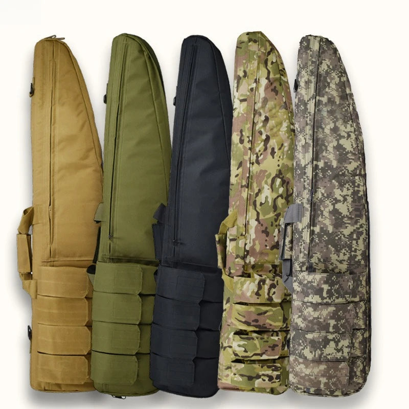 1M/1.2M Outdoor Tactical Gun Bag Storage Bag Camo Slant Opening Fishing Rod Bag Dual Carry Modes Padded Shockproof Protection