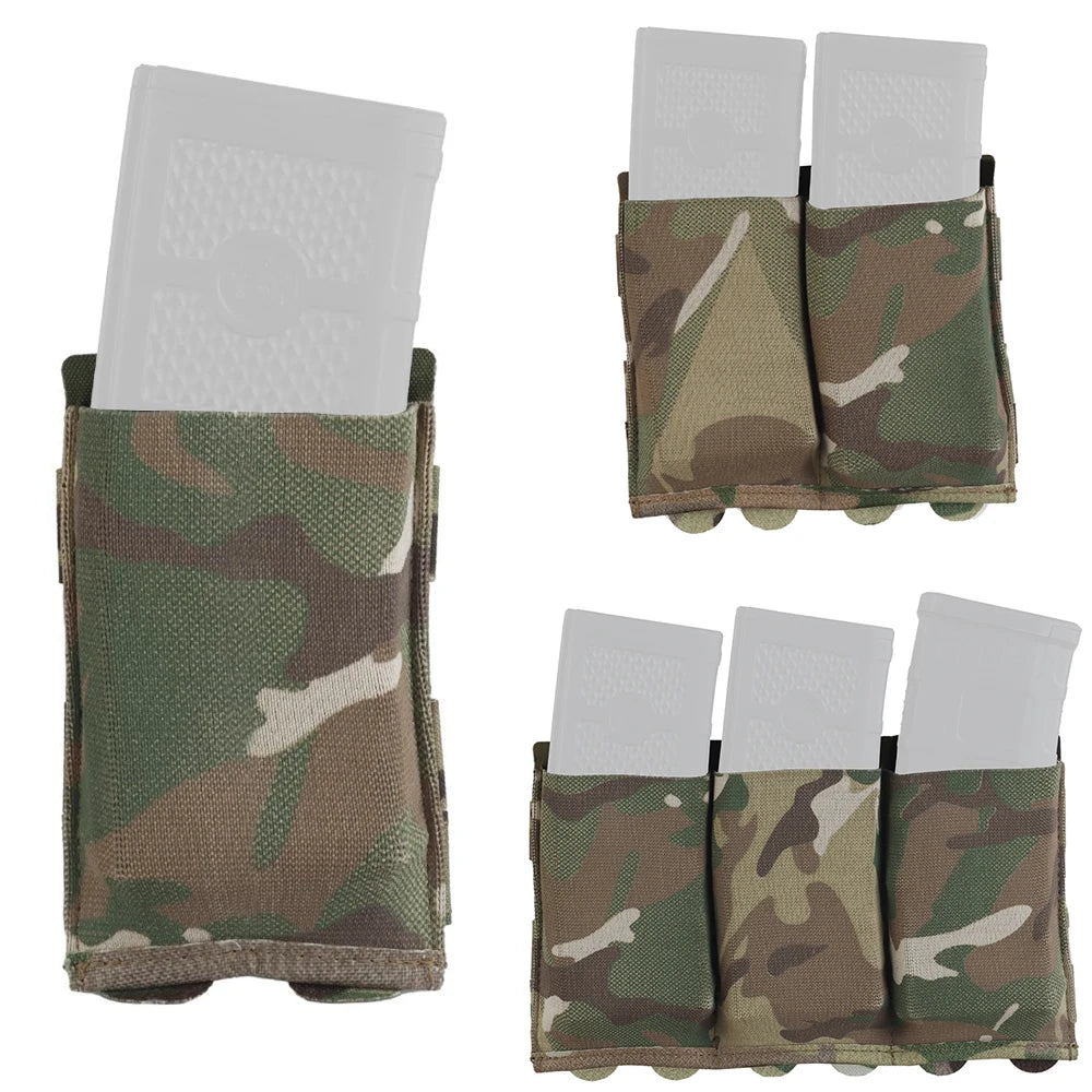 OPHIDIANTAC Single/Double/Three 5.56mm Caliber Magazine Holder - For Outdoor Tactical Hunting, MOLLE Construction