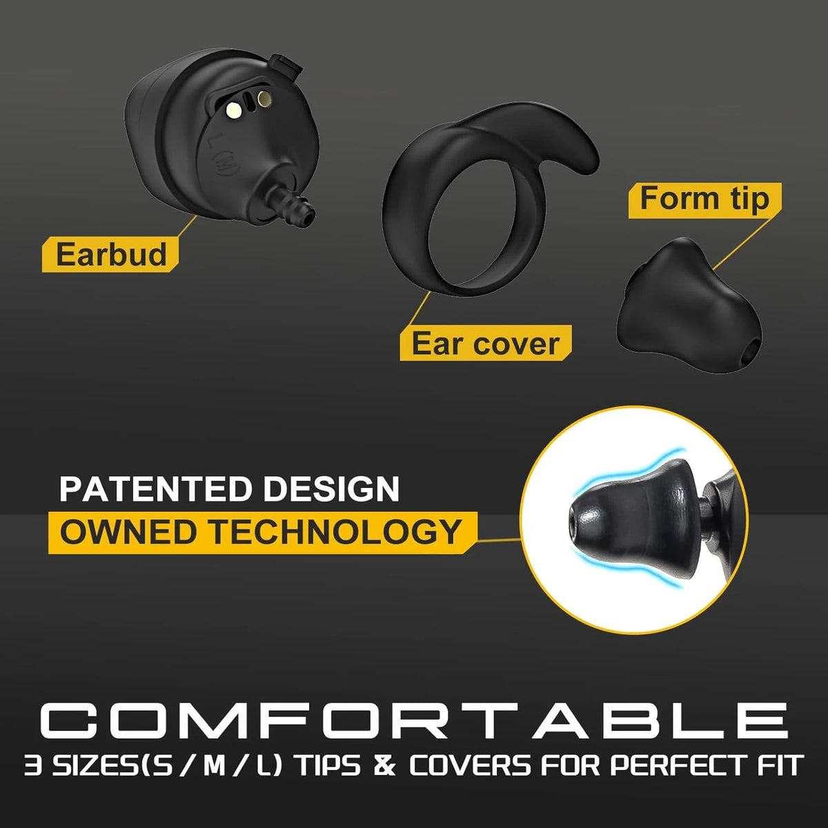 EARMOR M20T PRO Bluetooth Earbuds Outdoor Hunting Shooting Earbuds Tactical Headset Electronic Hearing Protection NRR30db
