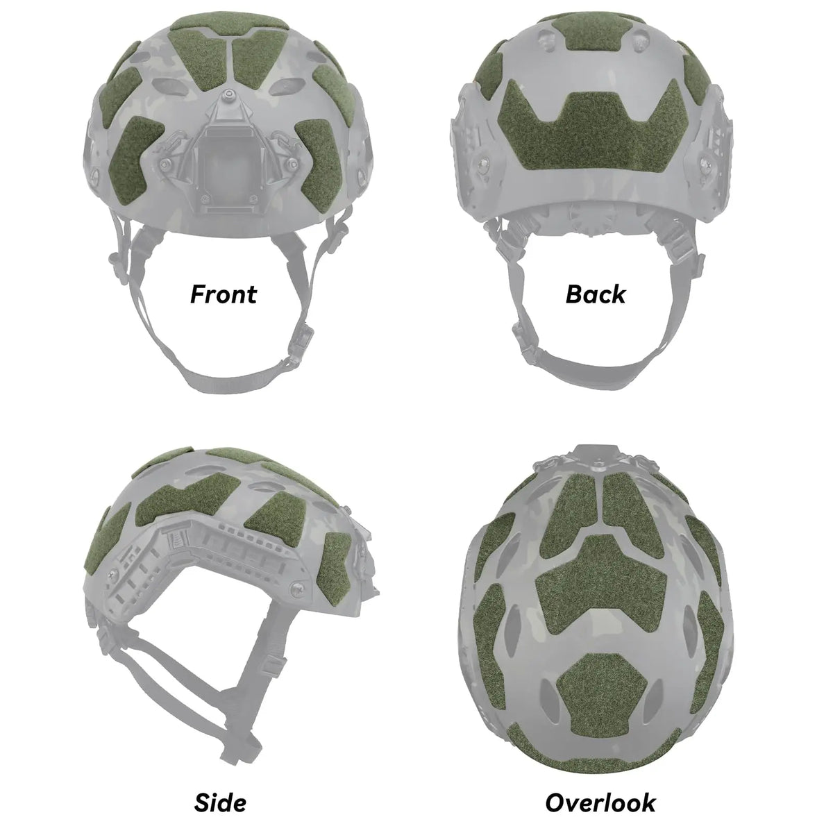 11Pcs Tactical Helmet Magic Sticker Airsoft Helmet Patches Hook and Loop Sticky for FAST High-Cut Helmet Accessories