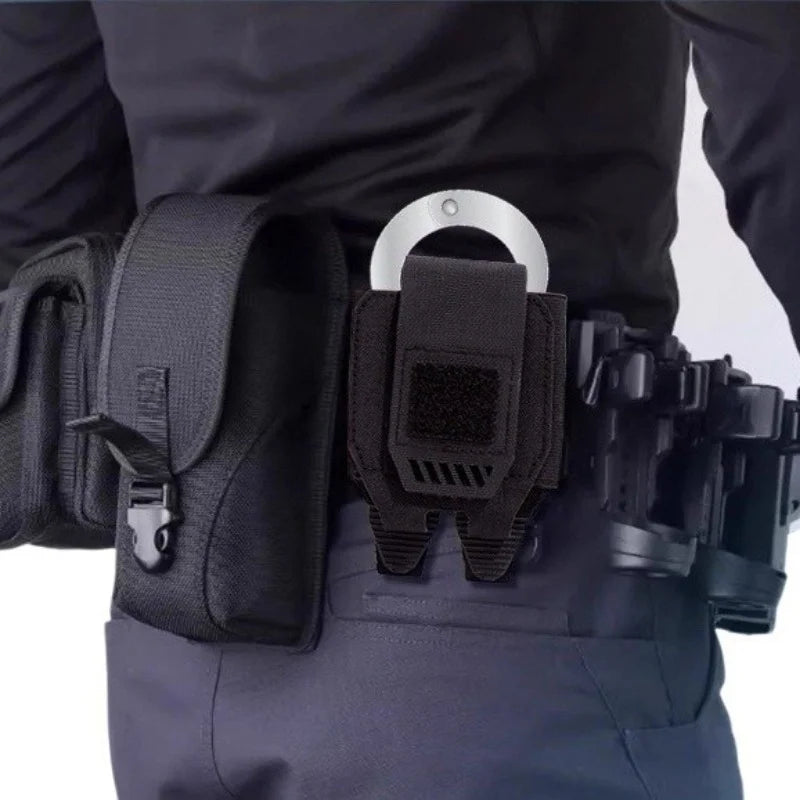 Quick-Release Tactical Handcuff Waist Pouch Multi-Functional Outdoor Storage Bag Fast-Deploy Belt Accessory Pack