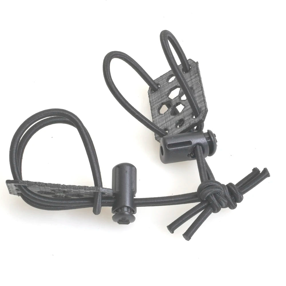 2PCS Tactical Communication PTT Fixed Plate Holder Imported Teg-Ris Elastic Rope Fixed Buckle