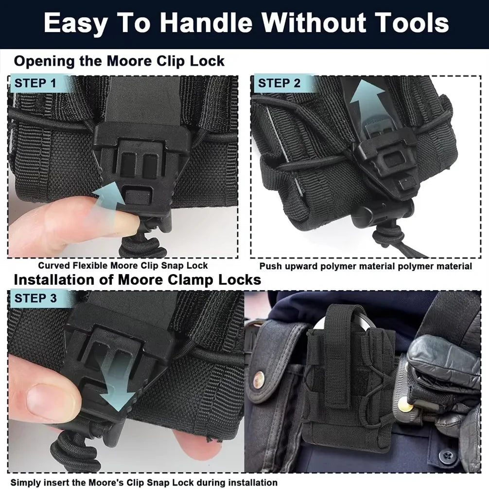 Shackles Holder Tactical Handcuffs Handcuffs Molle Tactical Universal Holster Plastic Clip Velcro External Waist Support Belt