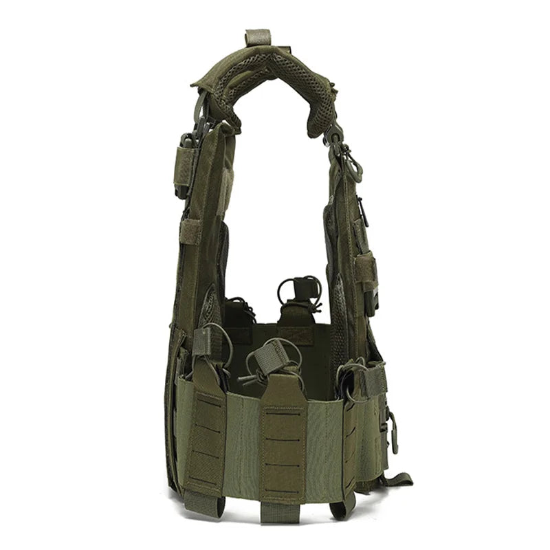 Multi Functional Quick Release Vest Laser Cutting MOLLE Hunting Vest Waterproof and Wear-Resistant Outdoor Training Vest