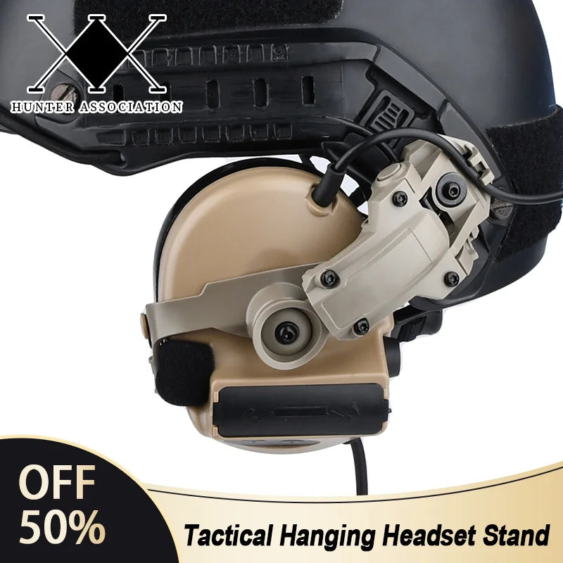 Tactical Hanging Headset Stand Accessory Fast Rotation Wendyt Helmet Rail Shooting Hunting For Comta II Sordi headphone Adapte