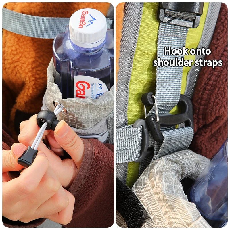 Light Weight Hiking Backpack Shoulder Strap Pouch Water Bottle Bag Camping Supplies Waterproof Backpack Strap Phone Holder