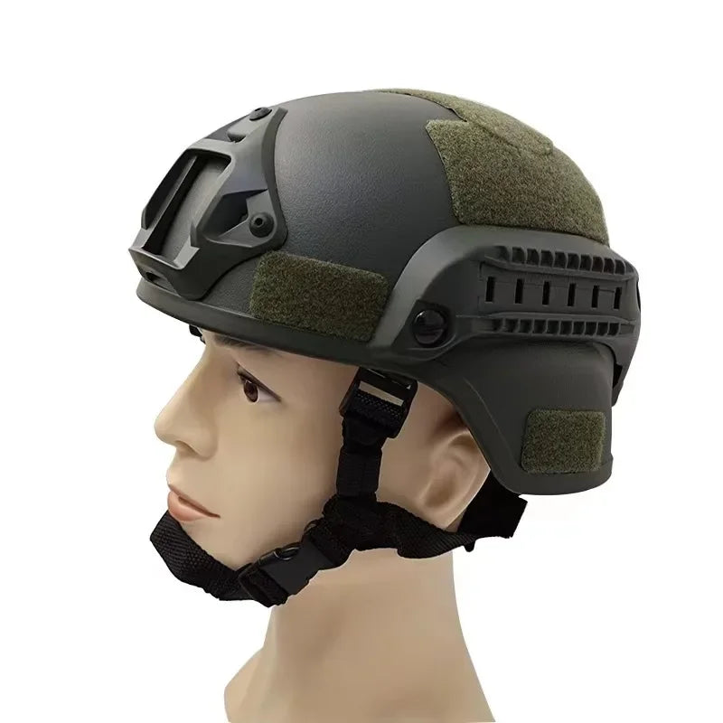 MICH Tactical Helmet with Quick Release Rail System Military Airsoft Combat Head Protection Gear for Outdoor Enthusiasts