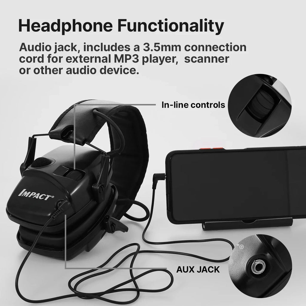 In Stock!!!Electronic Shooting Earmuff Outdoor Anti-noise Impact Sound Headset Tactical Hearing Protective Headset Black NEW