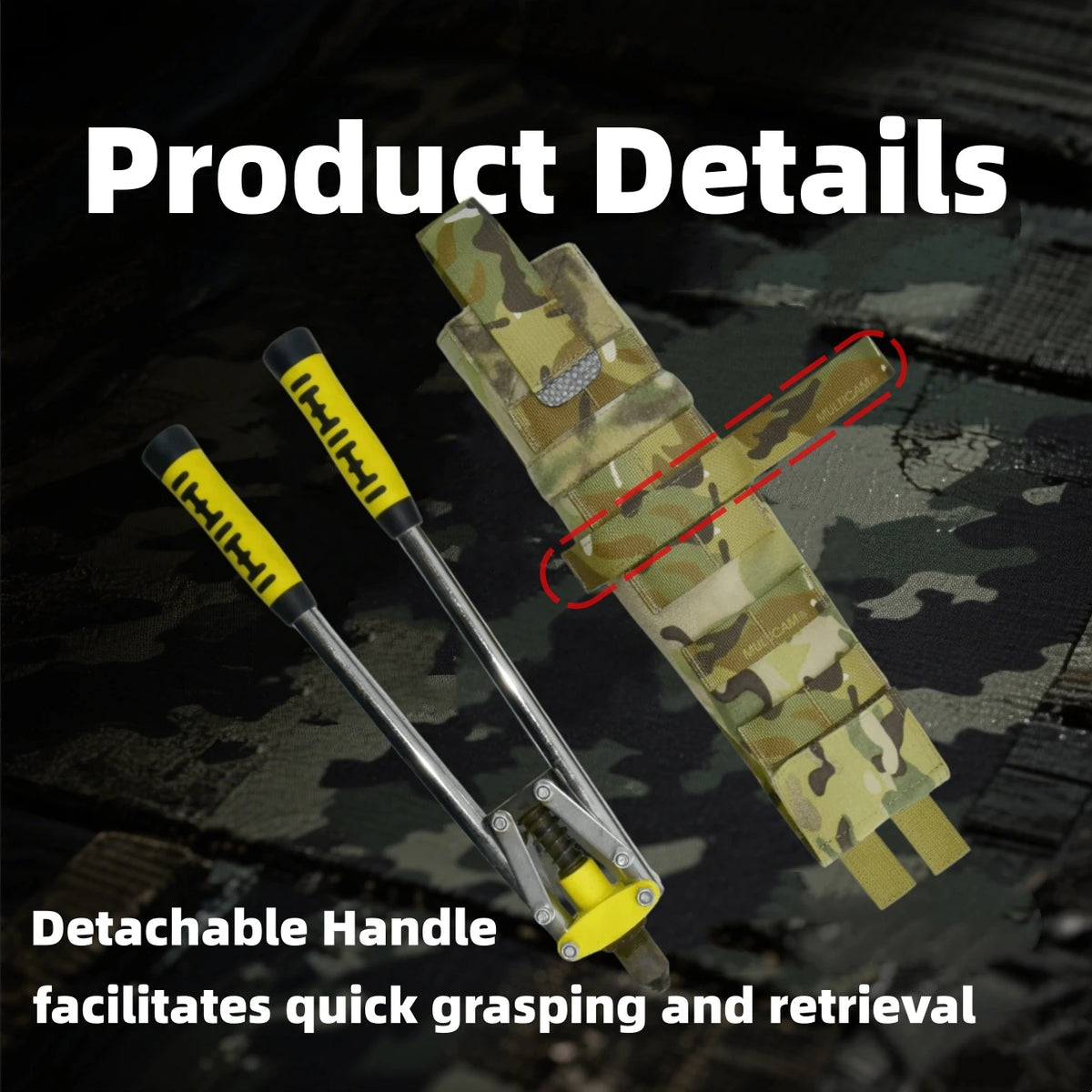 Tactical Breaching & Wire Cutter Storage Pouch, Fully Height Adjustable