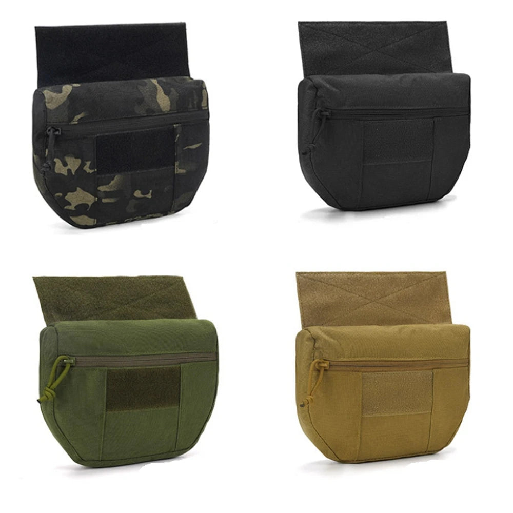 Plate Carrier Accessories Tactical Drop Dangler Pouch Sub Abdominal Carrying Kit Bag Hook-Loop Add-on Dump Pouch for Molle Vest