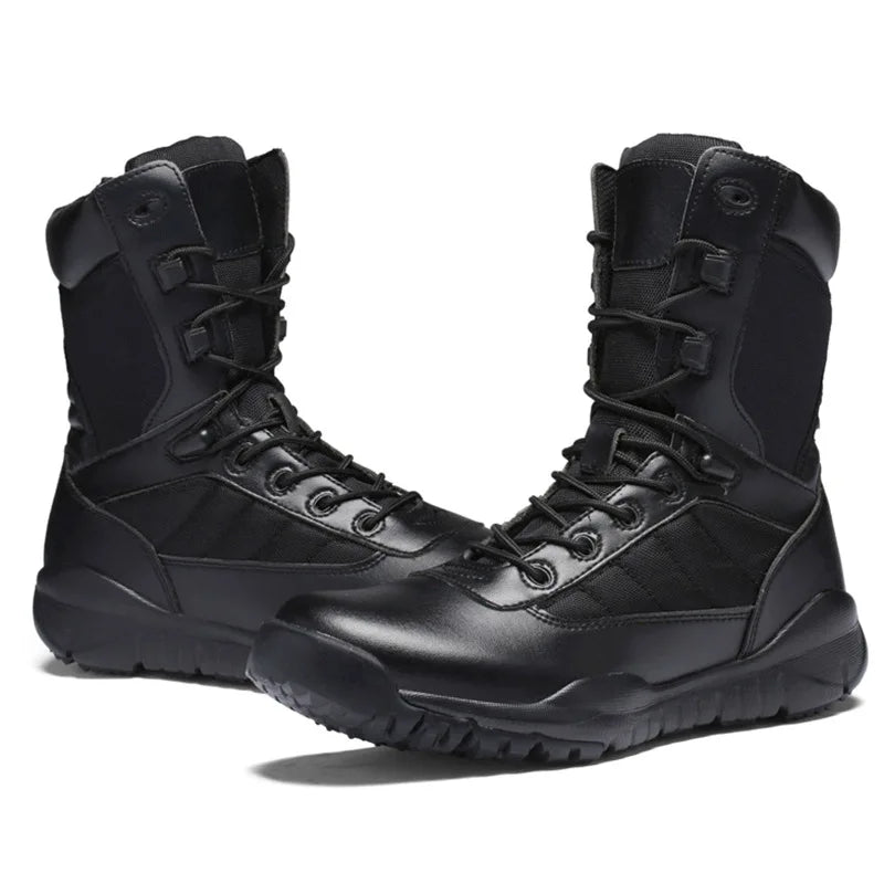 Summer Breathable Men Ankle Combat Boots Shoes Mens Tactical Desert Shoes 2024 Boot Plus Size Combat High-top Combat Boots