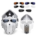 Multifunction Full Mask CS Game Tactical Motorcycle Safe Helmet with ARC Side Rails Shroud NVG Mount