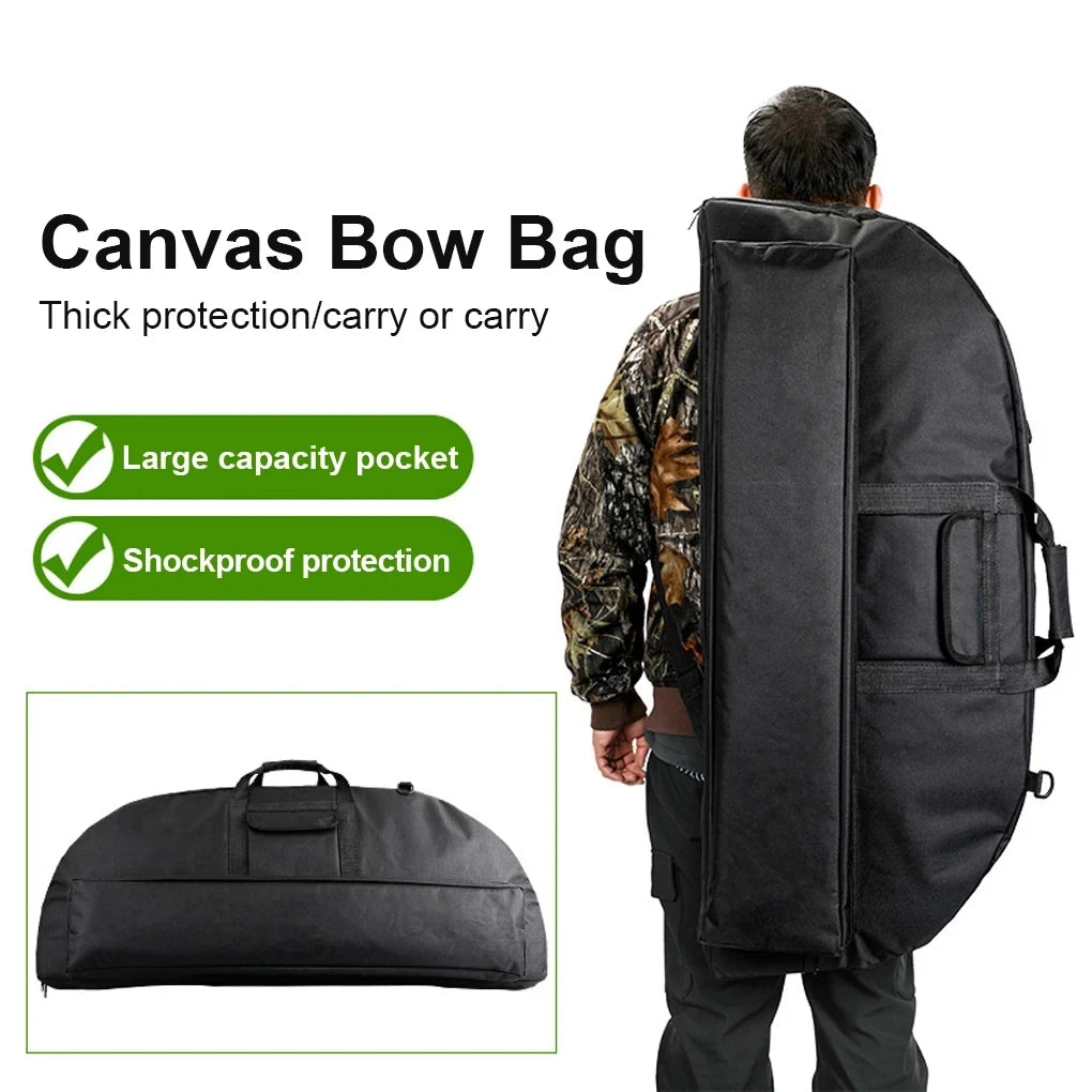 95CM/100CM/115CM  Soft Padded Compound Bow Case Backpack Arrow Quiver Pocket