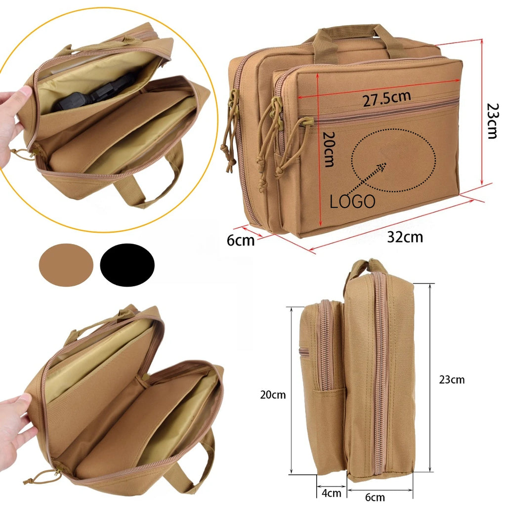 Tactical Hunting Bag Portable Storage Dual Bag Case Durable Waterproof Tool Bags With 600D Nylon And Soft Padding