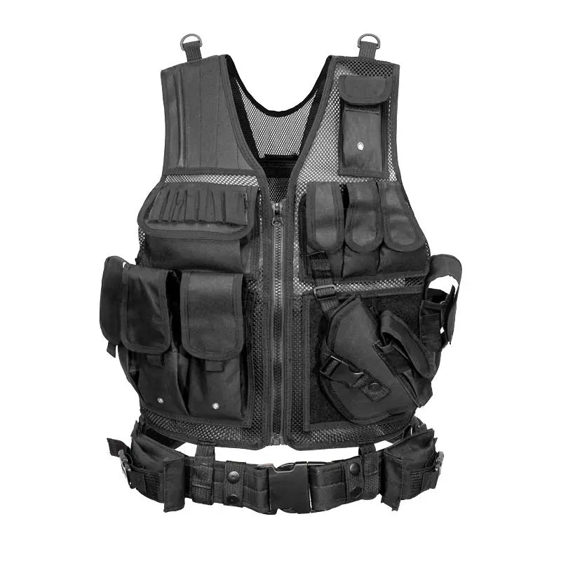 Tactical vest, multifunctional vest, summer mesh breathable protective vest, stab proof suit, military enthusiast CS field outdo