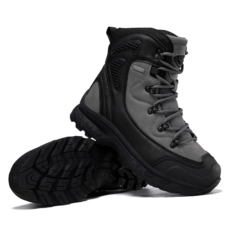 Moipheng Men Desert Boots Hiking Boots Shoes Men Outdoor Hunting Camping Boots Men Platform Boot Work Safty Shoes Sneakers
