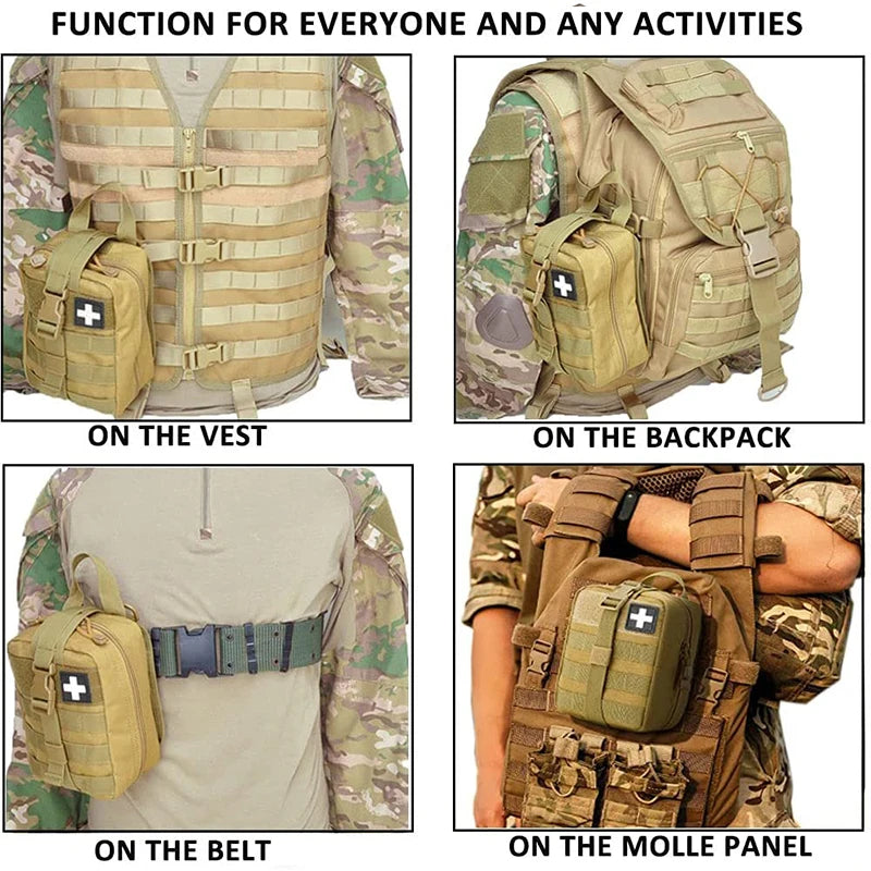 Outdoor Tactical Hunting EDC Molle Pouch Waist Belt Pack wallet key bag Medical First Aid Kit Camping Pouch Hiking Accessories