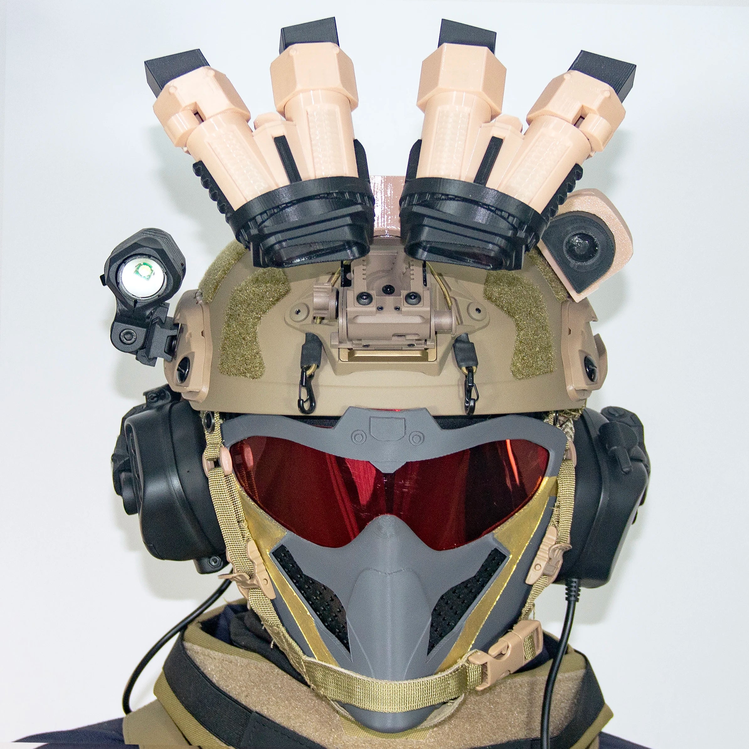 Airsoft Tactical Helmet Set with Night Vision Goggles Camera Mask Delta Force Game Gear for Outdoor CS Paintball Cosplay Props
