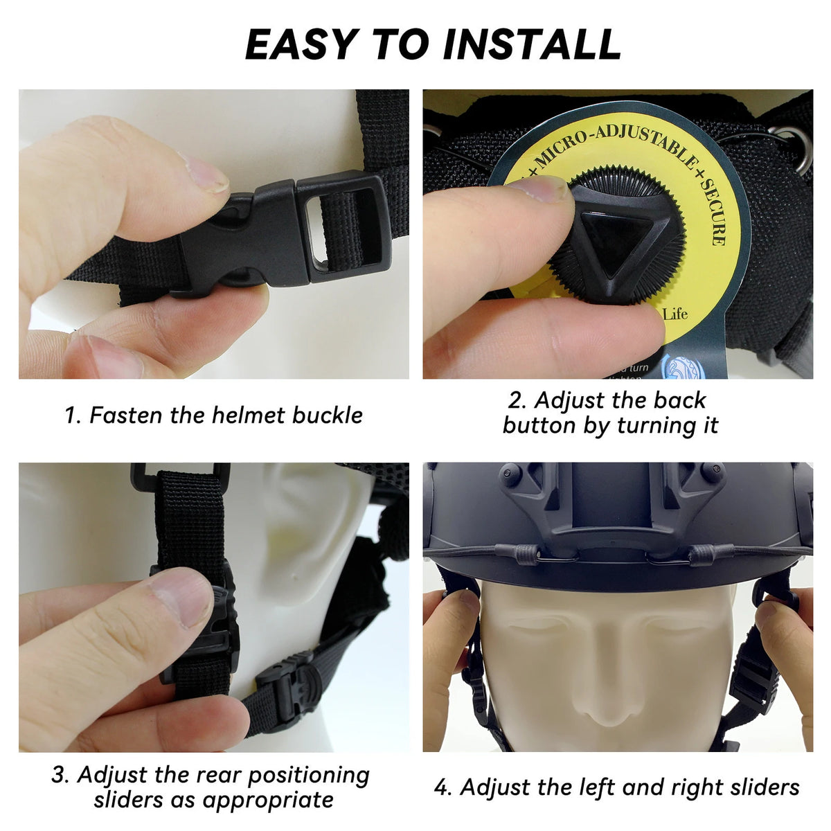 JOAXOR Tactical Airsoft Paintball Quick Helmet High Powered Wendy Suspension System For Sports Hunting CS Game