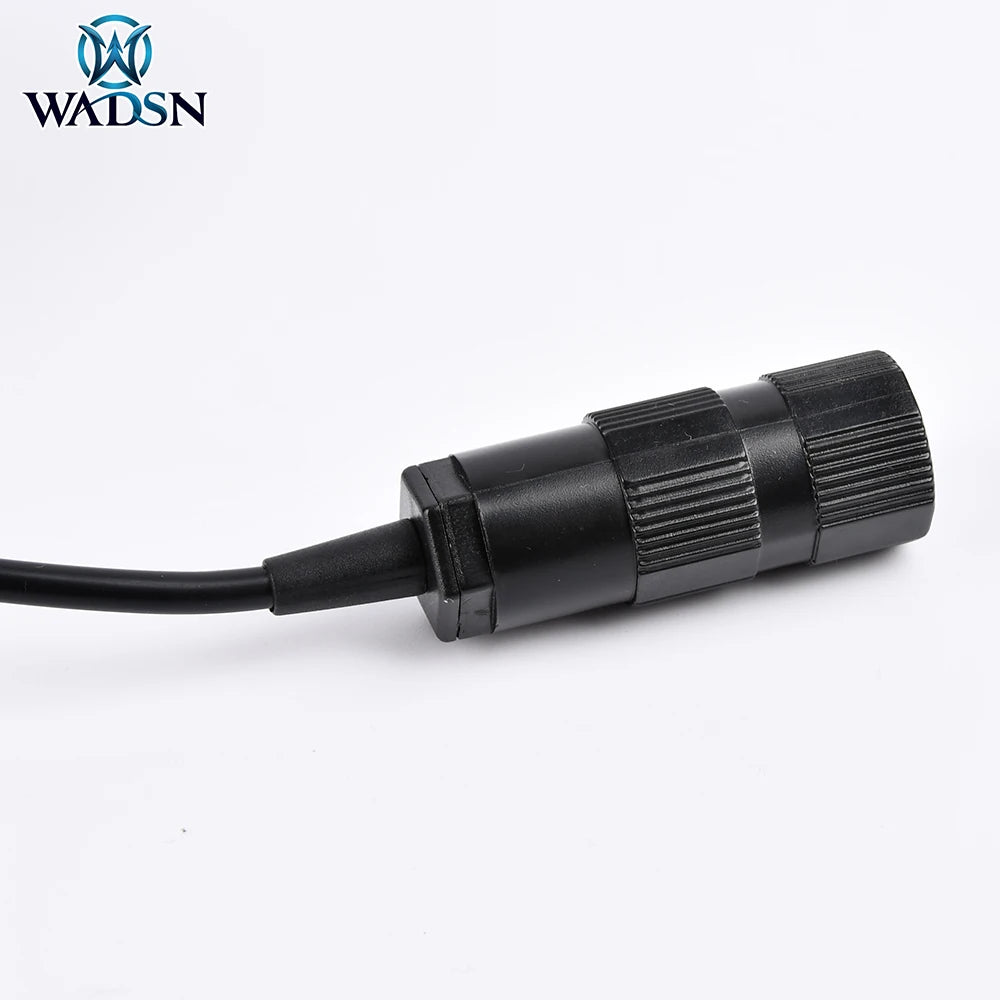 WADSN New Tactical Headset PTT Plug Hole For Kenwod Military Headphone Metal Clip Large Push-to-Talk Button ptt WZ138