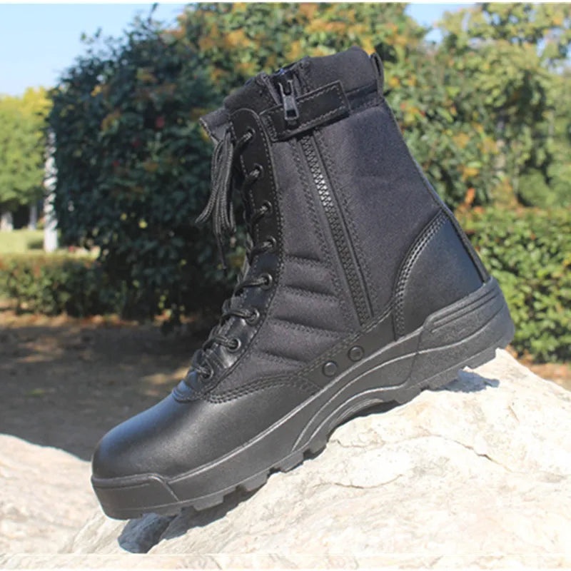 Wear Resistant Tactical Boots for Both Men and Women Waterproof Security Shoes Outdoor Hiking Boot High Top Desert Boots for Men