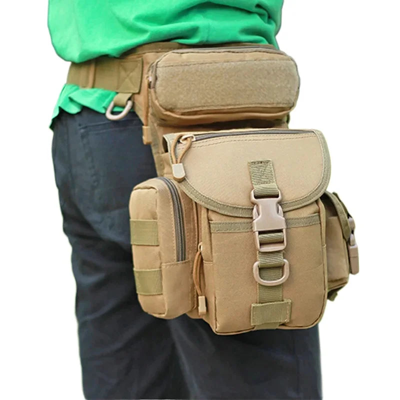 Tactical Thigh Drop Bag Camouflage Hunting Cycling Waist Hanging Molle Leg Pack Bag Nylon Thigh Drop Pouch Camping Bag