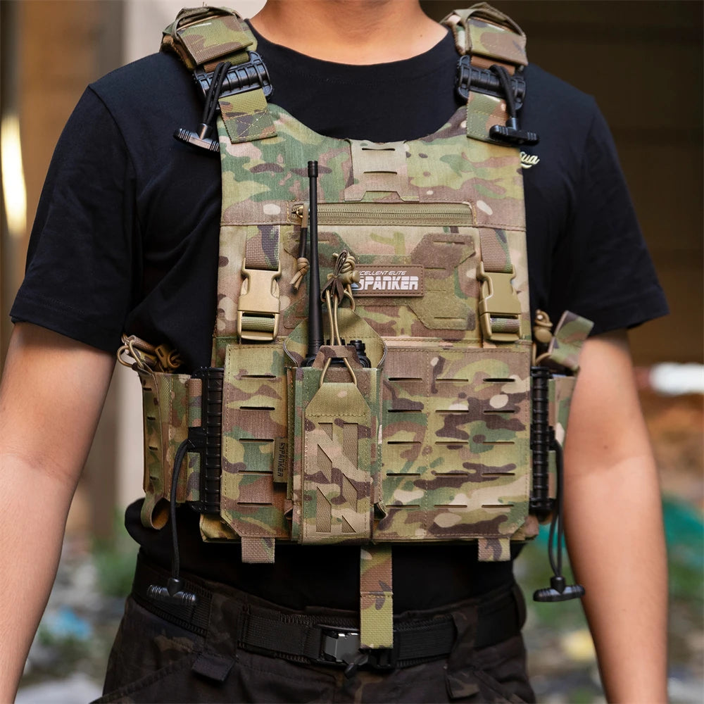 500D Nylon Tactical Molle Walkie Talkie Holder Bag Open-Top Radio Pouch Sports Pendant Hunting Magazine Mag Pouch