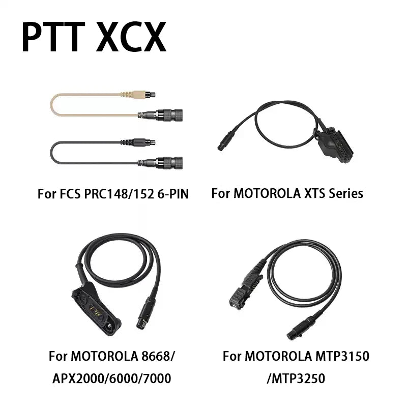 FCS-TACTICAL AMP Tactical Headset V20 V60 PTT Connects Cable Adaptor，Connector Standard KN6 to BAOFENG KENWOOD TYT
