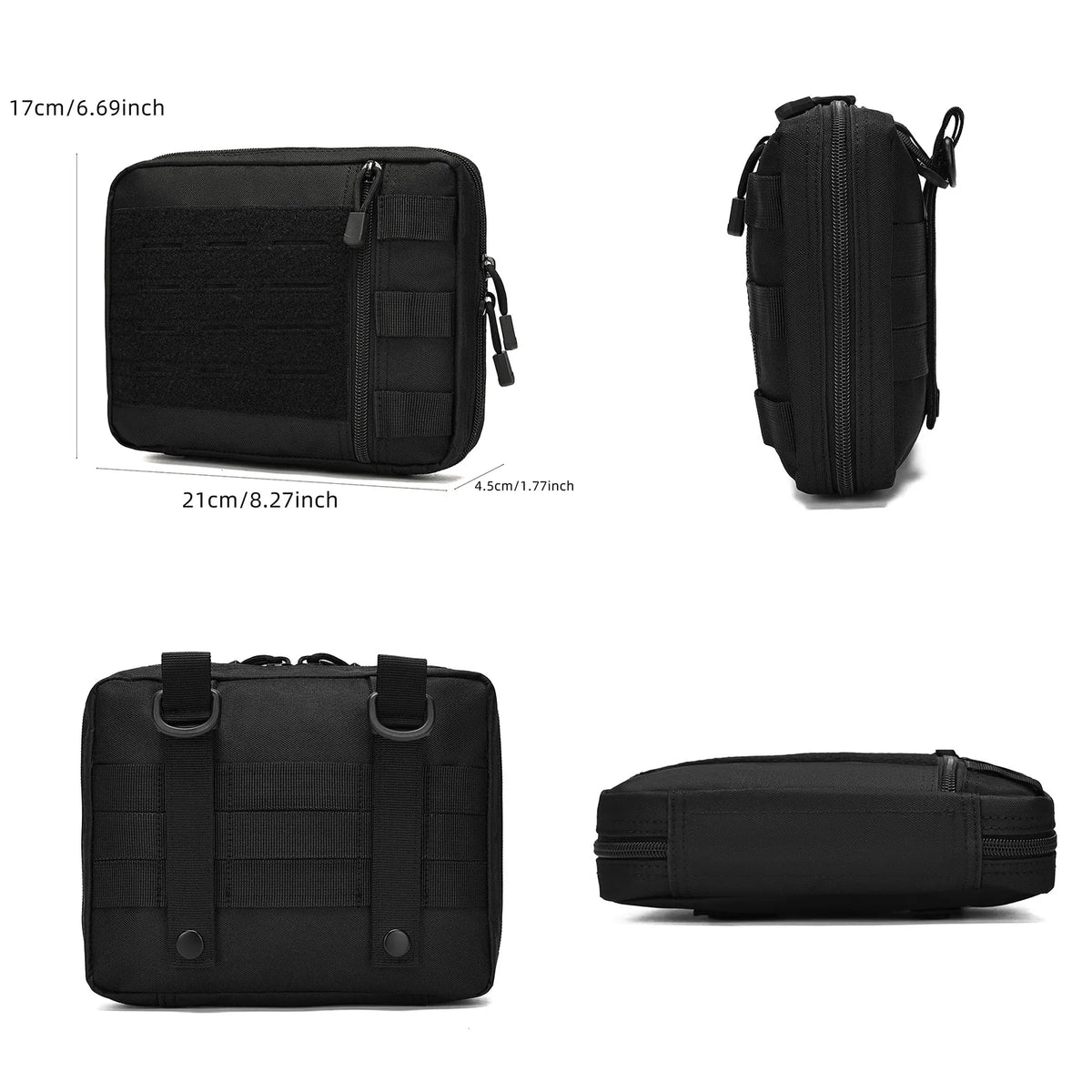 Tactical Molle Admin Pouch Multi-Purpose Laser-Cut Utility Pouch Modular EMT EDC Organizer Tool Pouch Bag