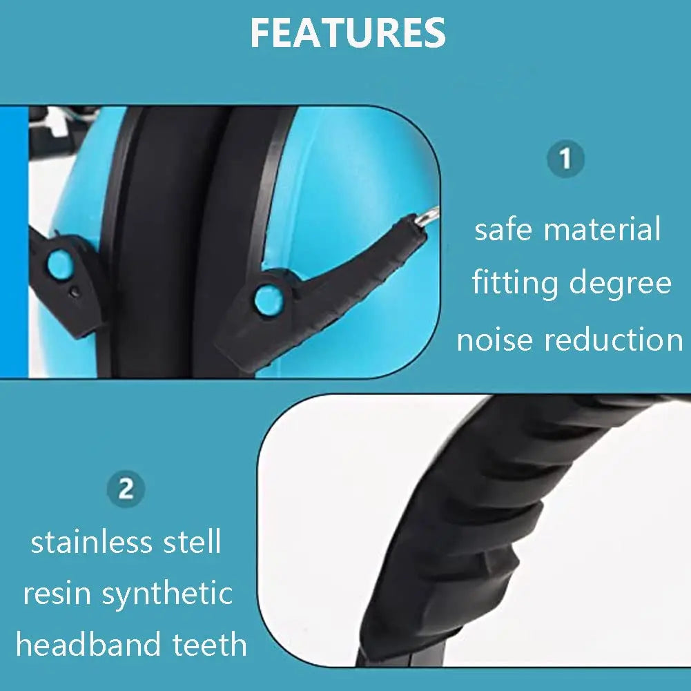 YHKEMA Kids Ear Protection Earmuffs Safety Hearing Ear Muffs Noise Reduction Soundproof Headphones Children Protective