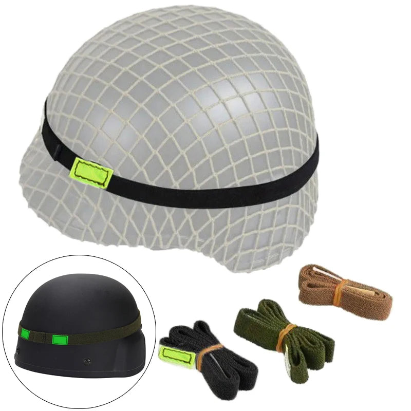Tactical M88 MICH Helmet Strap with Reflective Band, 1Pcs, Perfect Elasticity for Outdoor Use.