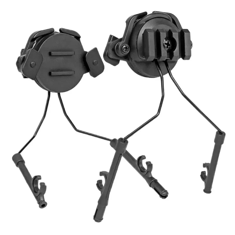 Tactical Helmet Mount for Horn Earphones Compatible with ARM NEXT Helmet 19mm to 21mm Rail Adjustable Rotating Bracket
