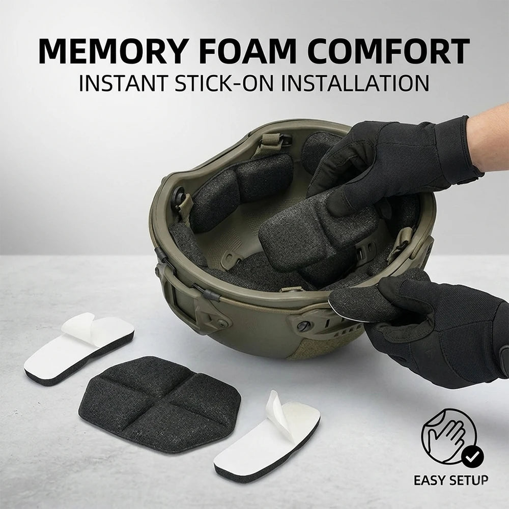 Replacement Helmet Inner Liner Pad Memory Foam Tactical Cushion Anti Blast Sponge Accessory Outdoor Breathable Sweat Wicking