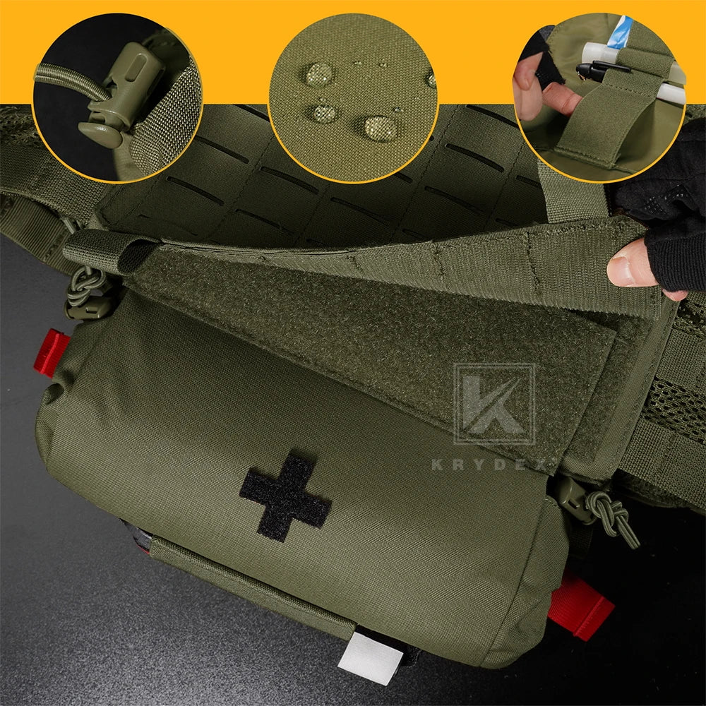 KRYDEX Tactical Trauma Pouch Roll Up IFAK First Aid Kit EDC Medical Rapid Belt Bag Airsoft Hunting Vest Plate Carrier Gear