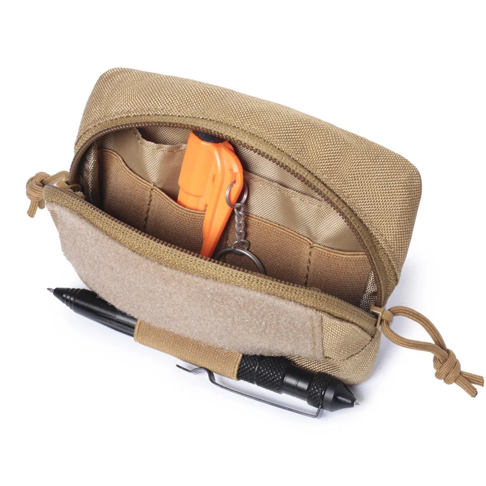 Fwoyonze Tactical Molle Mini Pouch Vest Admin Panel Pouch Chest Expansion Sub Bag Tool EDC Bag Waist Pack Vest Plate Carrier