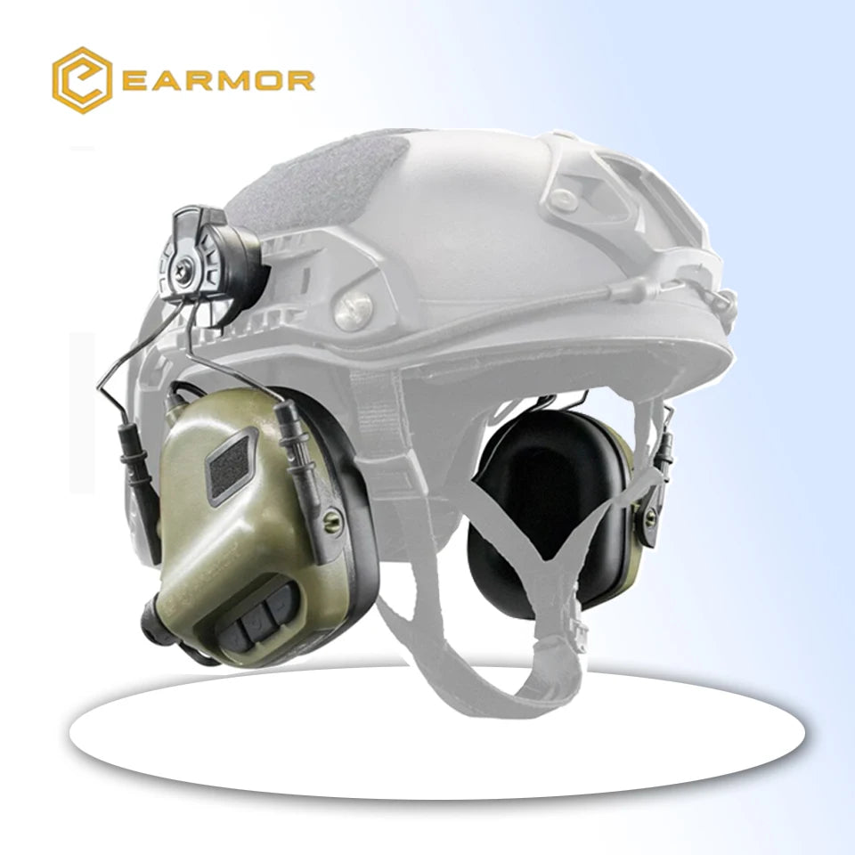 OPSMEN EARMOR M31H ARC Helmet Headset Electronic Hearing Protector Shooting Earmuff with AUX Input NRR22 Boom Mic