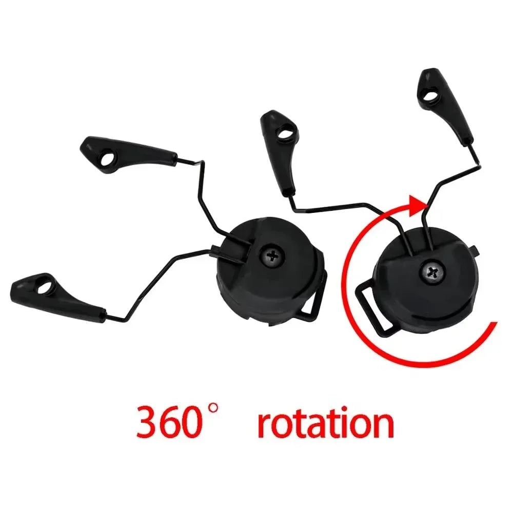 Tactical Rail Mounts Headset Rail Adapter Headset Holder Set Bracket Headphone Mount Stand 360 Rotation Helmet Headset