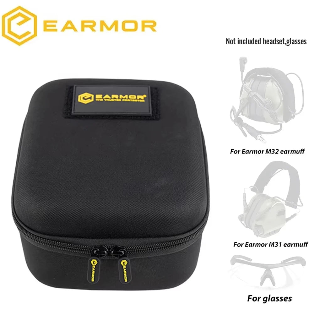 EARMOR Tactical Headphone Hard Storage Case, Portable Lightweight Headphone Case, Waterproof M31/M32/ M31H/M32H earmuffs